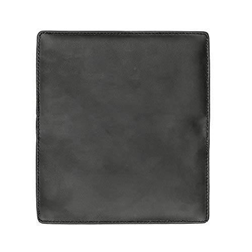 Black Smooth Leather Checkbook Cover for Top Tear Personal Checks