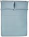 Amazon Basics Lightweight Super Soft, Wrinkle-Free Easy Care Microfiber 4 Piece Bed Sheet Set with 14-Inch Deep Pockets, Full, Spa Blue, Solid