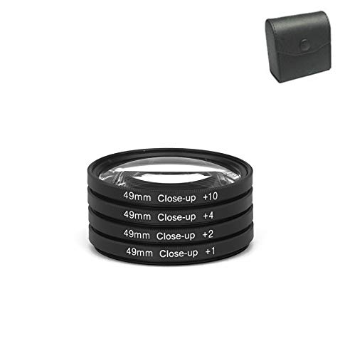 49mm Close-Up Filter Set +1+2 +4 +10 Makrolinse Nahlinse Close Up 49 mm