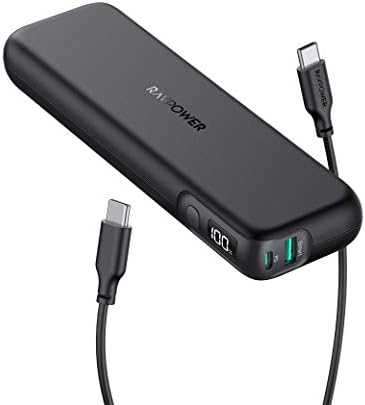 USB C Power Bank 15000mAh Fast Charging Slim Portable Charger18W PD3.0 RAVPower Power Delivery Battery Pack with Digital Display for iPhone 12 Pro Max,iPad Pro Galaxy S21,Google Pixel LG and More