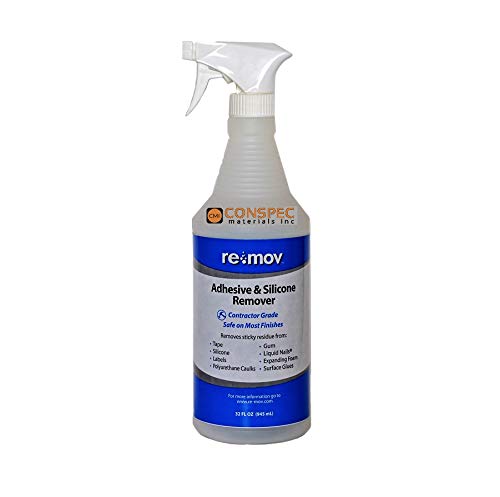 RE-MOV Adhesive & Silicone Remover, Ready-to-Use Non-Solvent Based - Spray 1 qt Bottle - Quart [Price is per Bottle] ...