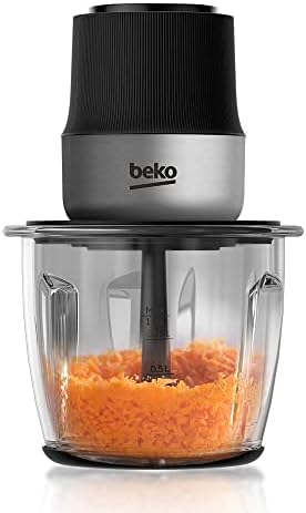 Beko CHG 81442 BX Food Chopper, 400 W Motor, 1000 ml Glass Bowl