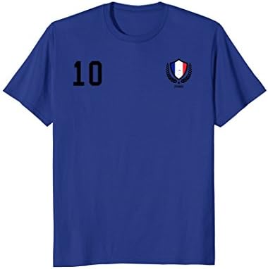 France Soccer Fan Shirt Blue - Jersey Style Number 10