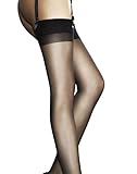 Women's Plain Top Thigh High Stockings for Garter Belt Nylons Hosiery