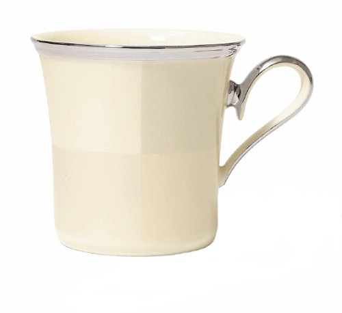 Lenox Ivory Frost Platinum Banded Ivory China Accent Mug