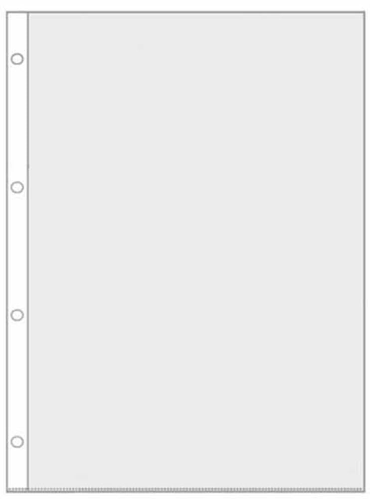 Veloflex 4341000 – Plastic Wallets DIN A4 Clear Pockets Polypropylene Film Open Left and Top 4 Holes Pack of 100