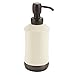 InterDesign Ashley Liquid Soap & Lotion Dispenser Pump for Kitchen or Bathroom Countertops, Ivory/Bronze