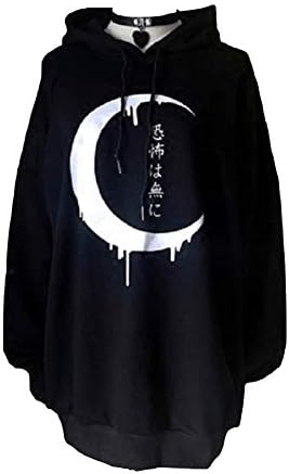 Uminilife Women Zipper Longline Hoodies Sweatshirt Tunic Top Gothic Long Hoodie Jacket Coats