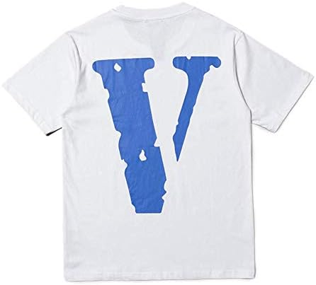 Dlayoo Vlone Life Big V Blue Print Short-Sleeved Miami POP Guerrilla Shop Limited TEE