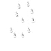 zxl 100pcs Antique Silver Plated 0-9 Figures Numbers Charms Pendant for Necklace Bracelet Diy Jewelry Making Accessories 16x8mm (100pcs Figures)