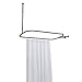 Utopia Alley Wall Mounted Hoop Shower Rod for Clawfoot Tub, Ceiling Mounted with Adjustable Support, Stylish & Comfortable Bathroom Decor, Oil Rubbed Bronze (58.3