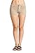 Emmalise Women's Summer Casual Stretchy Low Rise Booty Shorts, Black Khaki 2Pk, M