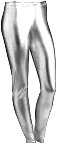 New Girls Kids Plain Metallic Hot Wet Look Foil Shiny Party Disco Pants Leggings