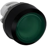 ABB MP1-11G Push Button Operator, 22 mm, Momentary, Flush Operator, Green