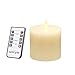 smtyle 3 x 3 inch Moving Flame Battery Operated Candles with LED Flameless Flickering Wick and Timer for Pillar Candle Holders or Desk Decor Flat Top 1