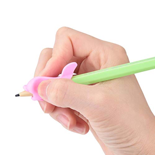 Sagton Writing Posture Corrector for Kids, 2pcs Fish Design Pencil Grip Silicone Aid Training