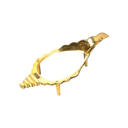 BHAKTI SHRINGAR Brass Shankh Stand for Pooja | Dakshinavarti | Vamavarti Sankh Stand (10.5 CM, 1) at Amazon