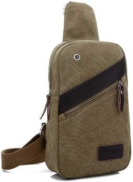 Casual Chest Bag Men's Shoulder Bag Men's Trend Sports Chest Bag Shoulder Bag Khaki