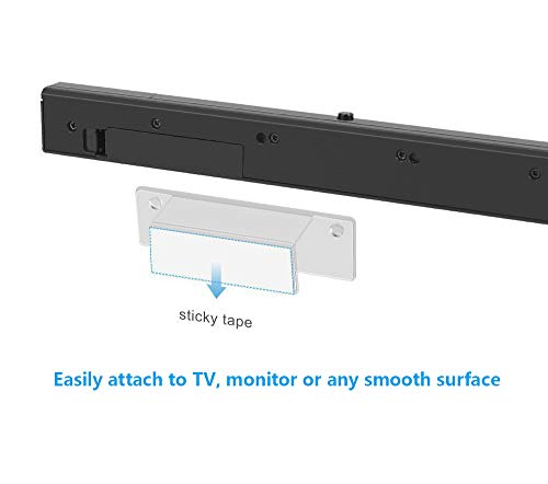 Wireless Wii Sensor Bar, Wireless Infrared Ray Motion Sensor Bar for Nintendo Wii/Wii U Console Compatible with PC Dolphin, Black - Thumbnail 5