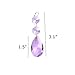 BIHRTC Pack of 12 Hanging Purple Teardrop Crystal Chandelier Prisms Pendants Glass Pendants Beads for Chandelier,Candelabra,Ceiling Lights,Wedding Display Decoration