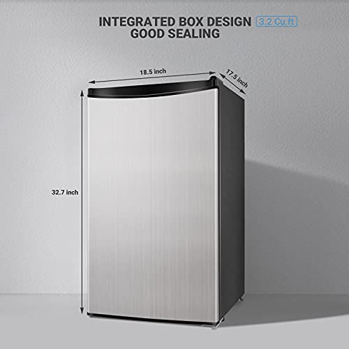 DSF Compact Refrigerator, 3.2 Cu.Ft Mini Fridge with Freezer, Single