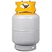 Bestauto Recovery Tank Gray and Yellow 30lb Refrigerant Recovery Reclaim 30lb Cylinder Tank 400 PSI R410A Rated
