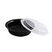 PARTY BARGAINS Round Plastic Food Container with Airtight Lids Bento Lunch Box | Meal Prep Food Containers Portion Control Leakproof Microwavable, Reusable & Freezer Safe - 24 Oz | PACK of 16