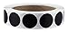 ChromaLabel 1 Inch Circle Sticker Labels, Easy to Write On Colored Dot Stickers, High Visibility Permanent Labels - 1000 Sticky Dots per Roll, Black Dot Stickers
