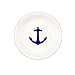 Camco Blue and White Nautical Design 12 Piece Dishware Set- Includes Marine Style Plates and Bowls | Perfect Boating, Sailing, Fishing, The Beach and More | Melamine Material -(41951)