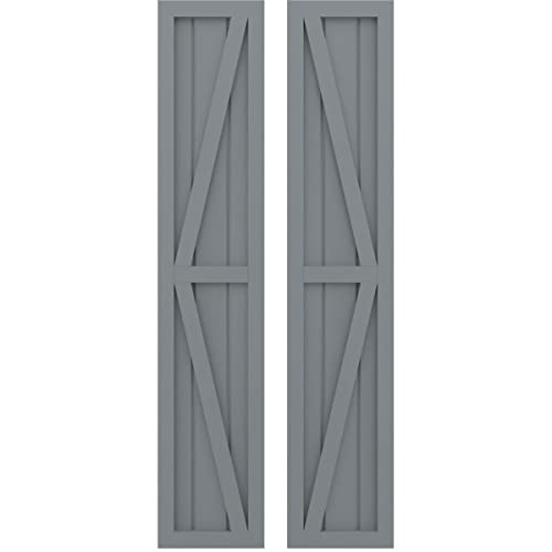 Ekena Millwork ARW102BF311X68CHH Americraft Three Exterior Real Wood Two Equal…