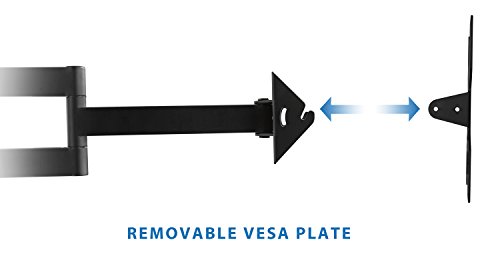Mount-It! TV Wall Mount Bracket Full Motion for 30 32 35 37 40 45 52 Inch Screen LCD/LED/Plasma 4K Flat Screens, VESA 75x75 to 400x400, 100 Lb Weight Capacity, Black (MI-411L)