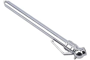 Stainless Steel Pencil Tire Pressure Gauge Single Chuck Head Motorcycle Bicycle Nozzle Professional