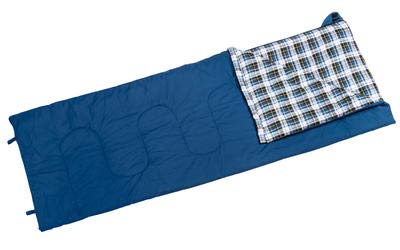 Berger Deckenschlafsack Camper blau, L 210 x B 80 cm, Koppelbar, inkl. Packsack, Schlafsack