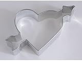 R&M 4" Heart with Arrow Cookie Cutter Tin Plated Steel