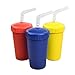 Re-Play Made in USA 10 Oz. Straw Cups for Toddlers, Pack of 3 - Reusable Kids Cups with Straws and Lids, Dishwasher/Microwave Safe - Toddler Cups with Straws 3.13