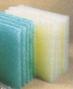 22 Gram Yellow & White Heavy Duty Fiberglass Paint Arrestor Pad - 20"x20"