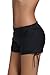 Aleumdr Womens Waistband Side Bottom Board Shorts Swimming Panty Black Medium