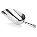 New Star Foodservice 34523 One-Piece Cast Aluminum Round Bottom Bar Ice Flour Utility Scoop, 12-Ounce, Silver primary
