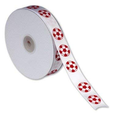 CLUB GREEN PRINTED RIBBON FOOTBALL 20MMX50M BLUE, Fabric, 16.5 x 16.5 x 3.3 cm