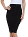 Sakkas Petite High Waist Stretch Pencil Skirt with Four Button Detail