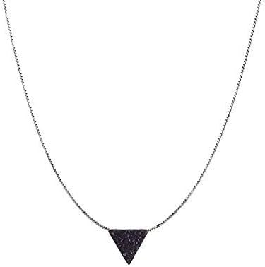 Mini Triangle Lava Bead Essential Oil Diffuser Necklace,Lava Stone Necklaces Essential Pendant Aromatherapy Jewelry