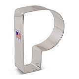 Alphabet Letter P Cookie Cutter - 3.25 Inch - Ann Clark - US Tin Plated Steel