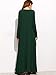MakeMeChic Women's Long Sleeve Casual Loose Pocket Maxi Long Party Dress Green M