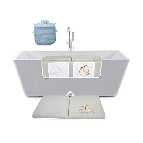 Baby Bath Kneeler and Elbow Rest Pad Set 1.5 inch Thick Non Slip