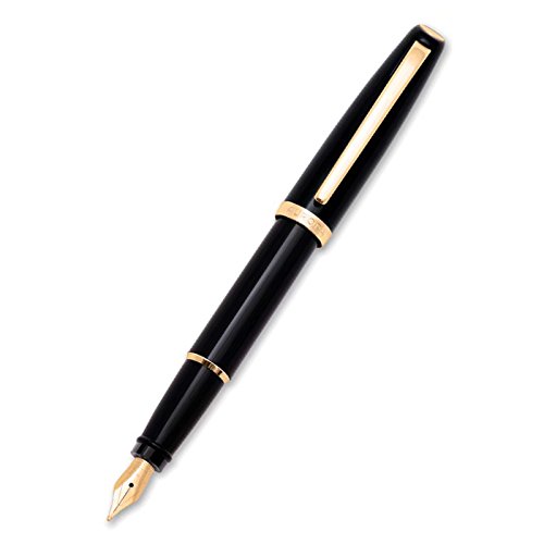 Aurora e12-dn – Fountain Pen (Black, Gold, Fountain Pen, Resin, Gold Black, Gold Plated Metal)