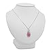 Sterling Silver Pink Ombre Tear Drop Pendant-Necklace made with Swarovski Crystals