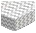 SheetWorld Baby Fitted Playard Sheet 24 x 42 inches, 100% Cotton Woven Sheet, Unisex Girl Boy, Grey Chevron Zigzag Made in USA, Compatible with BabyBjorn Travel Crib
