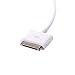 Inovat 30P Dock to USB AUX 3.5mm Audio Cable for Apple iPhone 4S 3GS iPod Touch 2-in-1 USB 3.5mm Audio Cable 4FT(White)