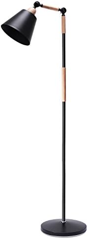 AVAWAY Floor Standing Lamp Modern Floor Light Black Finished for Office Home Living Room Bedroom