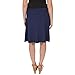 Stretch is Comfort Women's A-Line Skirt Navy Blue Large